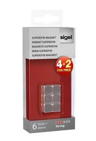 Magnet „Superdym“, extra stark, 6 Stück, SIGEL